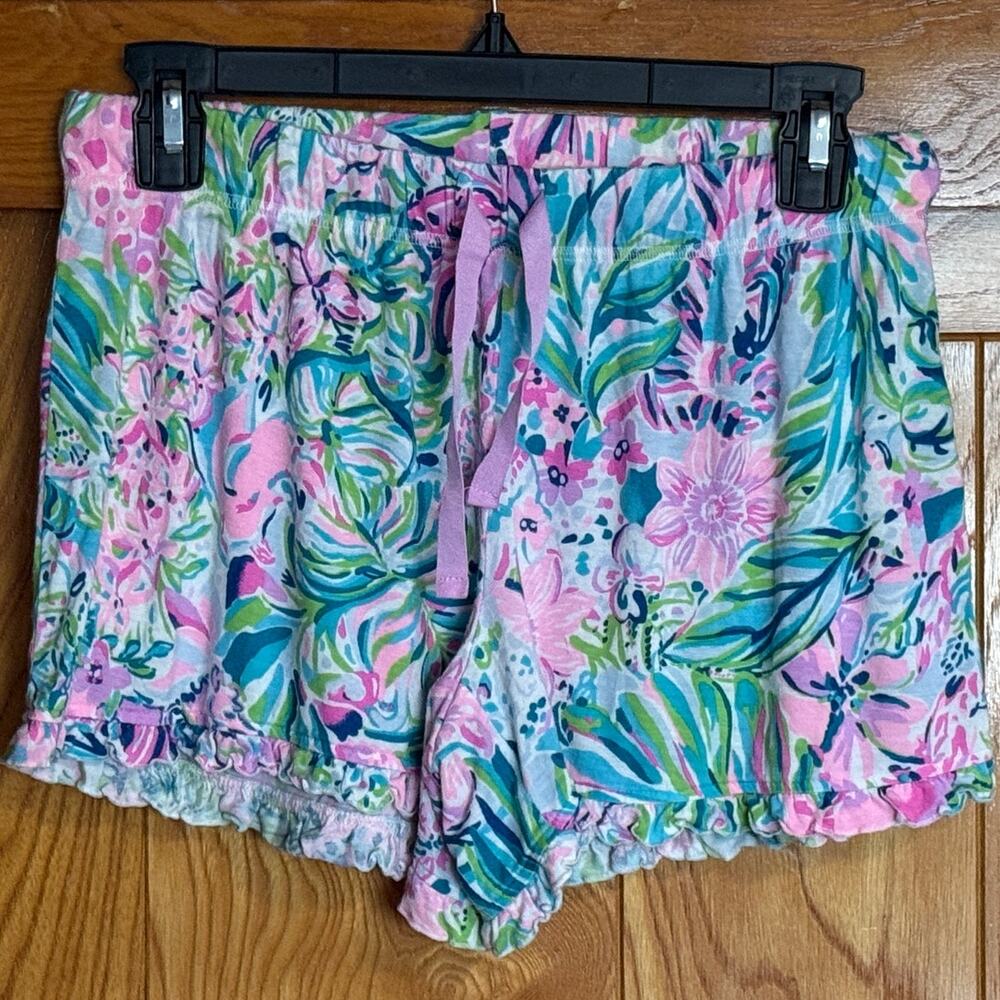 Lilly Pulitzer Ruffle PJ Knit Shorts, Size Small